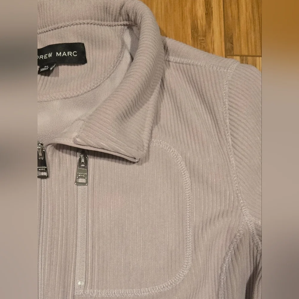 Andrew Marc Light Lavender Full-Zip Corded Utility Jacket